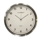 Seinäkello Connect 60 cm hopea