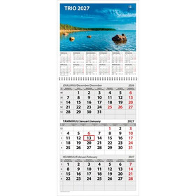 Ajasto seinäkalenteri Trio 2027