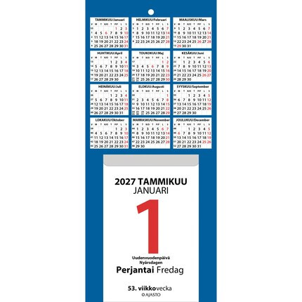 Ajasto seinäkalenteri Päivälehtiö 2027