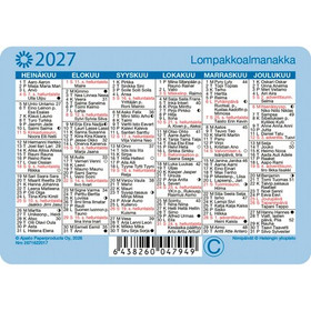 Ajasto taskukalenteri Lompakkoalmanakka 2027