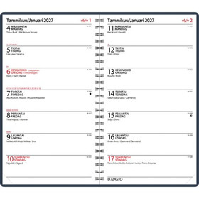 Ajasto pöytäkalenteri Viikkopäivyri / Veckodatumvisare 14 2027
