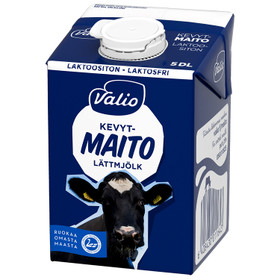 Kevytmaito Valio laktoositon UHT 0.5 L  10 prk/pkt 