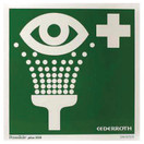 Opastekilpi silmähuuhtelu kaksipuolinen 