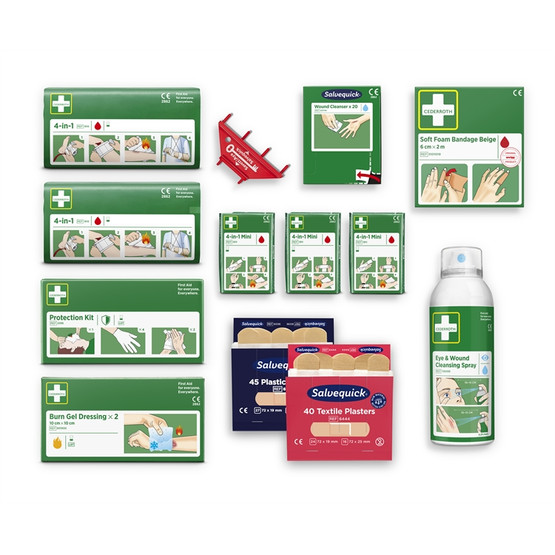 Täydennyspakkaus ensiapuasemaan 