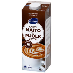 Kahvimaito Valio laktoositon UHT 1l   10 tlk/pkt 
