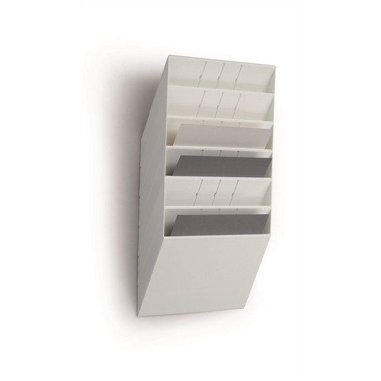 Seinäteline Durable Flexiboxx 6-osainen vaaka valkoinen