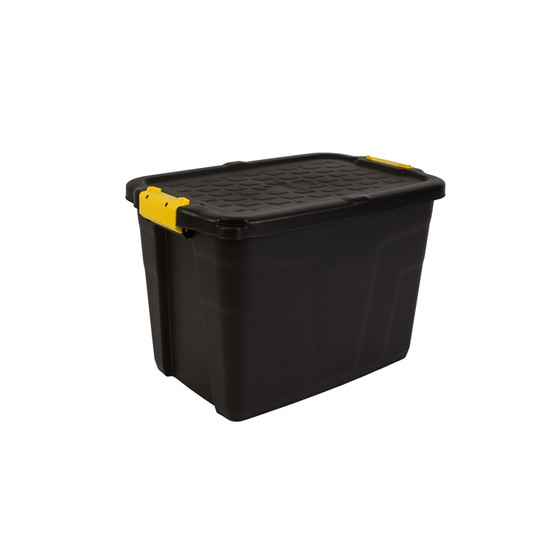 Varastolaatikko Strata Heavy Duty kannella 60l musta