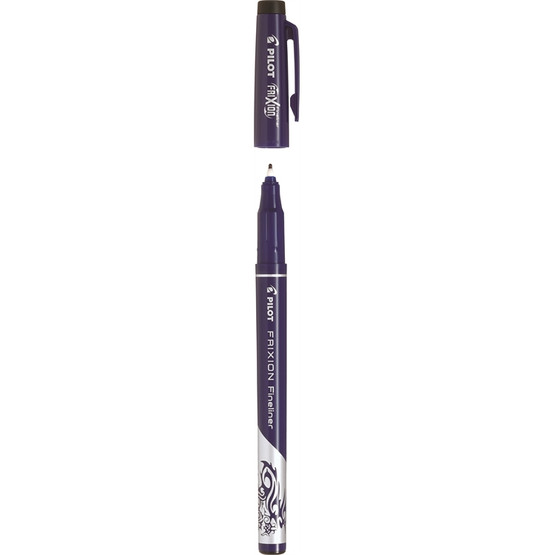 Kuitukärkikynä Pilot Frixion Fineliner F musta  12 kpl/pkt