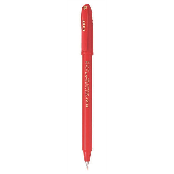Kuitukärkikynä Pilot Super Color ultra fine punainen  12 kpl/pkt