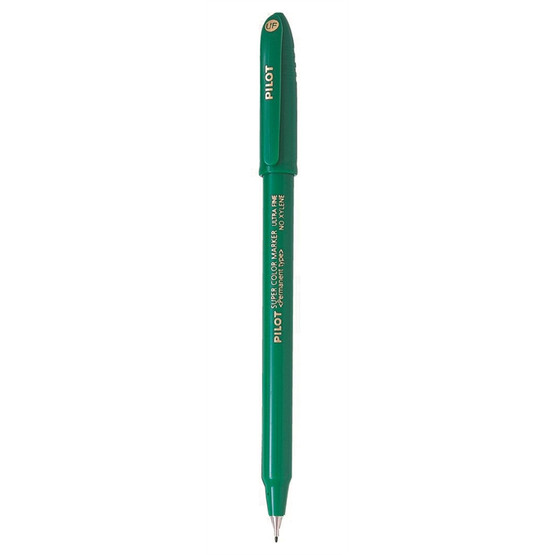 Kuitukärkikynä Pilot Super Color ultra fine vihreä  12 kpl/pkt