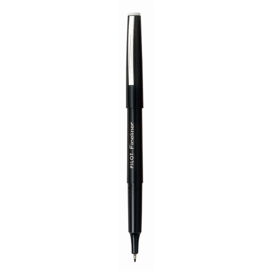 Kuitukärkikynä Pilot Fineliner musta  12 kpl/pkt