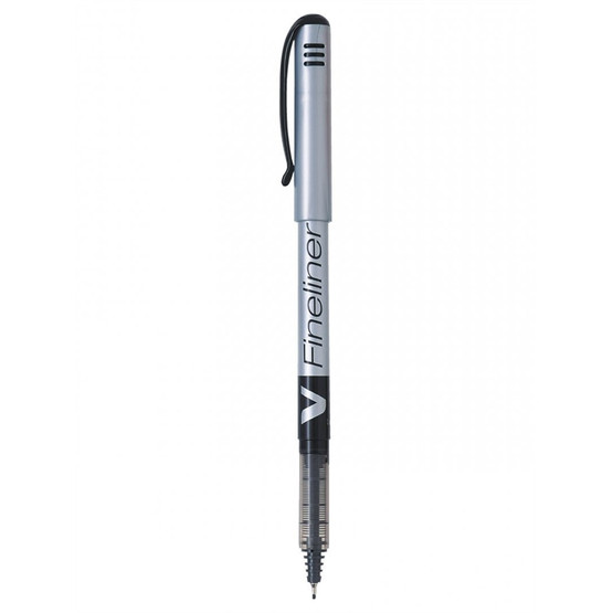 Kuitukärkikynä Pilot V-Fineliner musta  12 kpl/pkt
