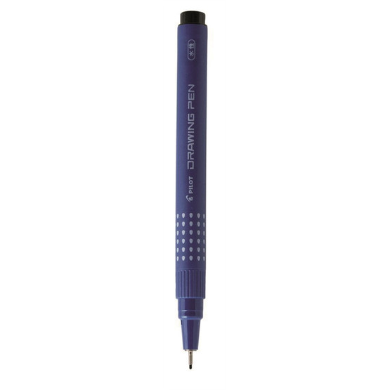 Kuitukärkikynä Pilot Drawing Pen 03  musta  12 kpl/pkt