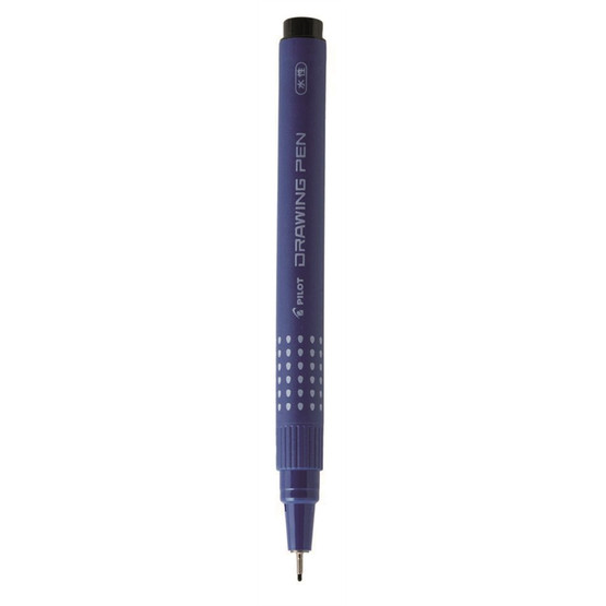 Kuitukärkikynä Pilot Drawing Pen 08 musta  12 kpl/pkt