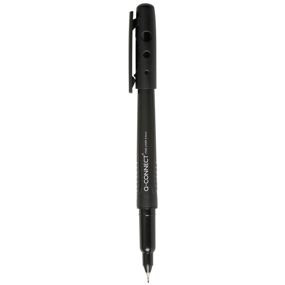 Kuitukärkikynä Connect Fineliner 04 musta  10 kpl/pkt