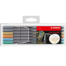 Kuitukärkikynä Stabilo Pen 68 Metallic värilajitelma 6 väriä