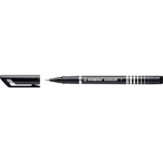 Kuitukärkikynä Stabilo Sensor 0,3 mm musta  10 kpl/pkt