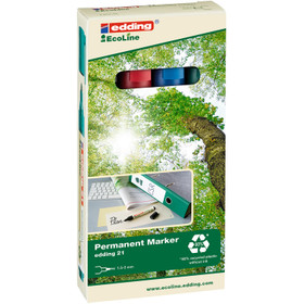 Huopakynä Edding 21 Ecoline 1,5-3mm värilajitelma 4 väriä