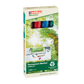 Huopakynä Edding 22 Ecoline 1-5mm värilajitelma 4 väriä 