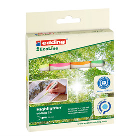 Korostuskynä Edding 24 Ecoline 4 väriä 