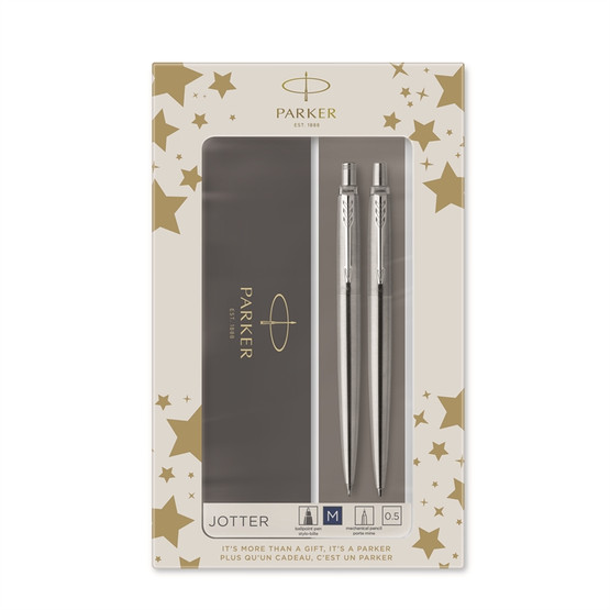 Kuulakärkikynä+lyijytäytekynä Parker Jotter Stainless Duoset 