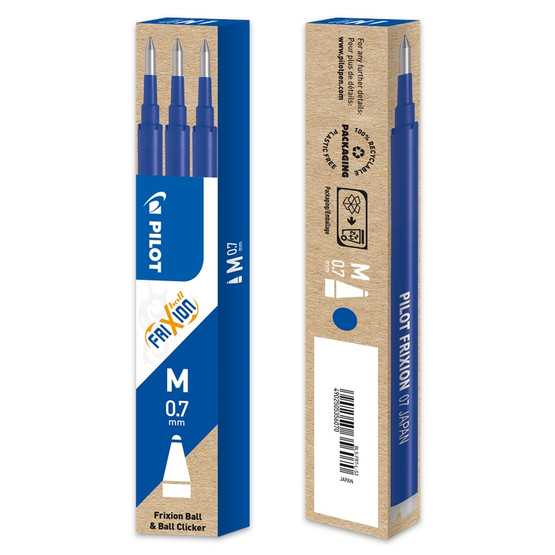 Vaihtosäiliö Pilot Frixion 0,7 mm sininen  3 kpl/ras   4 ras/pkt