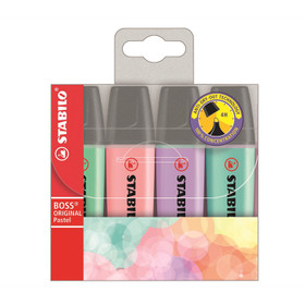 Korostuskynä Stabilo Boss Original pastellivärilajitelma 4 väriä