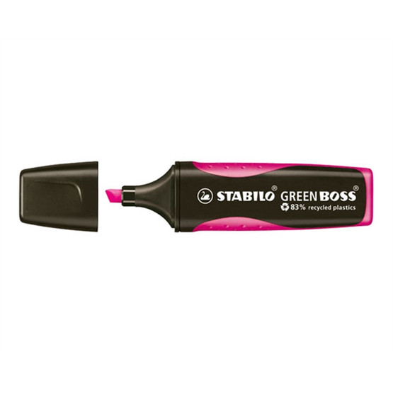 Korostuskynä Stabilo Green Boss pinkki   10 kpl/pkt
