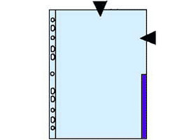 Signaalitasku Plus 55365 A4 100 kirkas / sininen  100 kpl/ltk