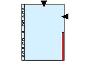 Signaalitasku Plus 55363 A4 100 kirkas / punainen  100 kpl/ltk