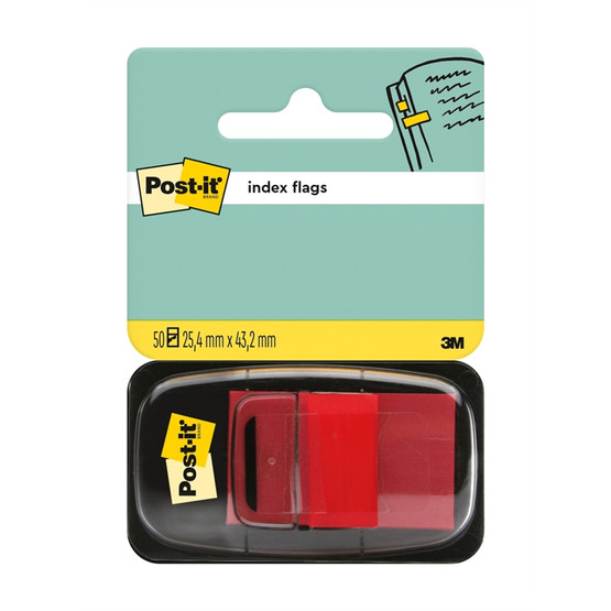 Teippimerkki Post-It 680 punainen  12 kot/pkt
