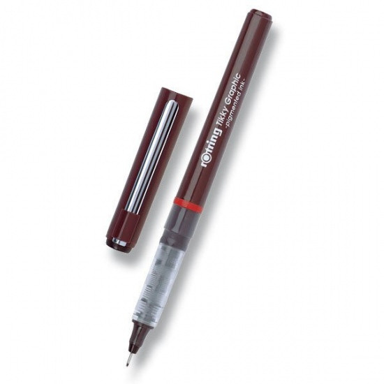 Kuitukärkikynä Rotring Tikky Graphic 0,2 mm musta  12 kpl/pkt