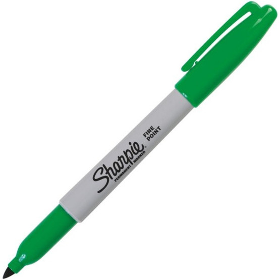 Kuitukärkikynä Sharpie Fine permanent marker 1,0mm vihreä  12 kpl/pkt