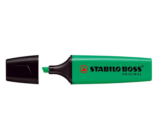 Korostuskynä Stabilo Boss Original tumman vihreä  10 kpl/pkt