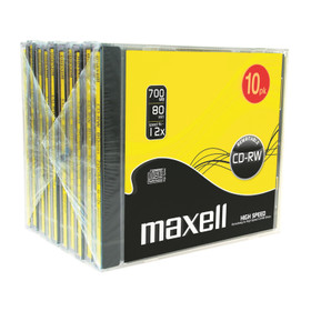 CD-RW levy Maxell 80 High Speed 12X / 10 kpl