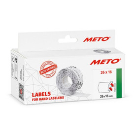 Etiketti Meto 26x16mm valkoinen pysyvä / 6000 