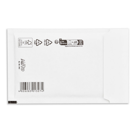 Kuplapussi W2 12x21cm sisämitta valkoinen  200 kpl/ltk