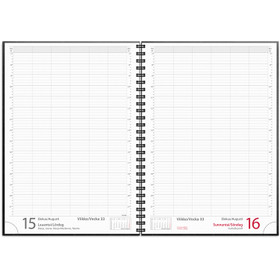 Burde pöytäkalenteri Aikamuistio musta keinonahkakansi 2026 