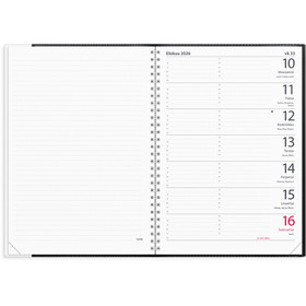 Burde pöytäkalenteri Suuri viikkokalenteri musta muovikansi 2026 