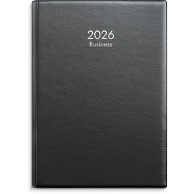 Burde pöytäkalenteri Business musta muovikansi parikierresidottu 2026 