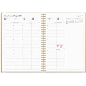 Burde pöytäkalenteri Business Story ruutu 2026 