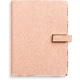 Burde pöytäkalenteri Weekly roosa keinonahkakansi tamppi 2026 