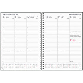 Burde pöytäkalenteri Weekly Story kukka 2026 