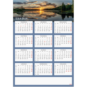 Burde taulukkokalenteri Seinälehti Idea 2026
