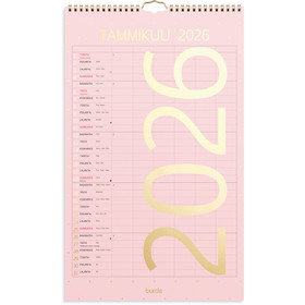 Burde Seinäkalenteri Perhekalenteri Color 2026