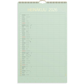 Burde Seinäkalenteri Perhekalenteri Color 2026