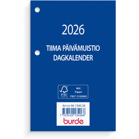 Burde pöytäkalenteri Tiima päivämuistio 2026