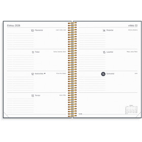 Burde pöytäkalenteri Organizer & Notes 2026 
