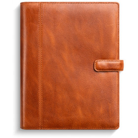 Burde järjestelmäkalenteri Business ruskea nahkakansi 2026 