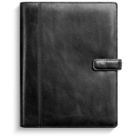 Burde järjestelmäkalenteri Business musta nahkakansi 2026 